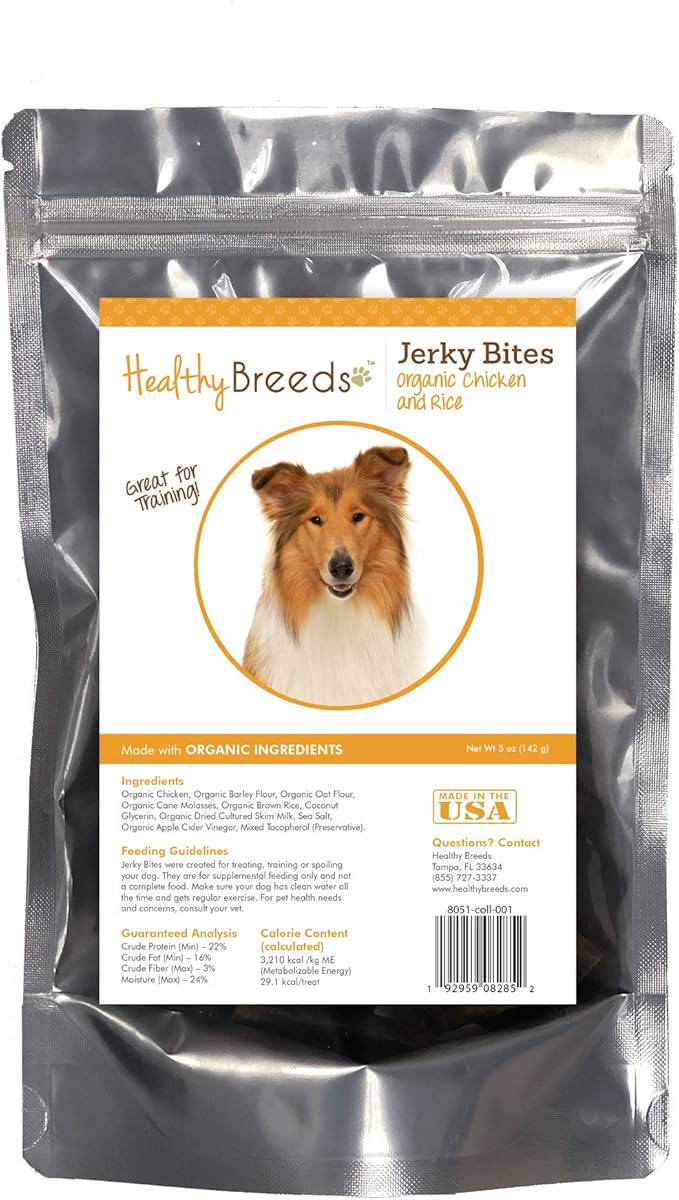 Healthy Breeds Collie Jerky Bites Chicken & Rice Recipe Dog Treats 5 oz
