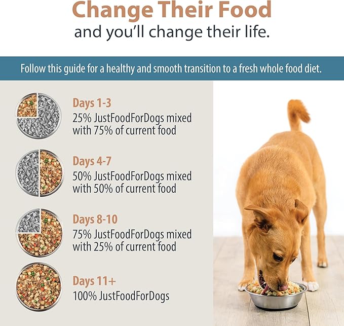 JustFoodForDogs Frozen Fresh Dog Food Topper, Variety Pack, Beef & Turkey Human Grade Dog Food Recipes, 5.5 oz (Pack of 18)