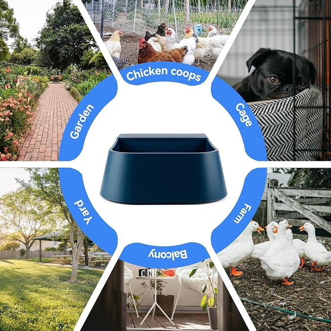 Enjoying Dog Automatic Waterer Bowl 2L Outdoor/Indoor Auto Pet Water Dispenser Float Valve Livestock Waterer for Dog Cat Chicken