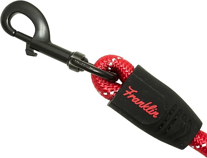 Franklin Pet Supply Nylon Dog Leash – Rope – Reflective – Dog Training – 6 Foot – Dog Walking – Ultra Strong – Red