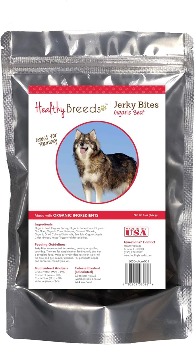 Healthy Breeds Utonagan Jerky Bites Beef Recipe Dog Treats 5 oz