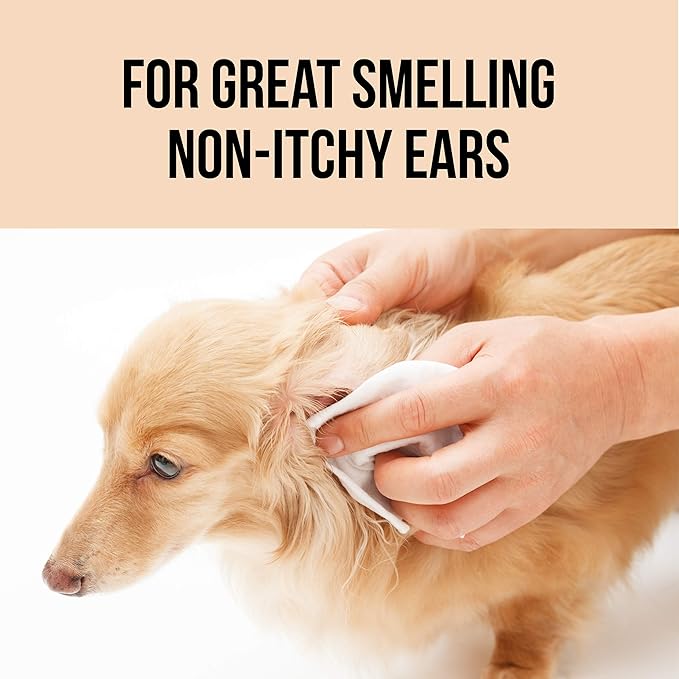 Natural Rapport Dog Ear Cleaner - The Only Ear Cleaner Dogs Need - Ear Cleaner Wipes for Cleaning Out Wax, Dirt, and Contaminants (Wipes, 100 CT)