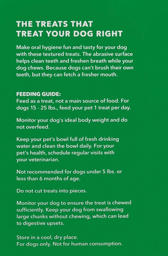 Amazon Brand - Wag Dental Dog Treats to Help Clean Teeth & Freshen Breath - Small, Unflavored, 2.25 pounds, 60 Count (Pack of 1)