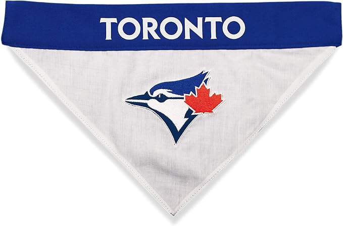 Pets First MLB Toronto Blue Jays Reversible Bandana Size XX-Large for Dogs & Cats. 2 Sided Sports Bandana,Premium Embroidery Team Logo, All MLB Teams Available