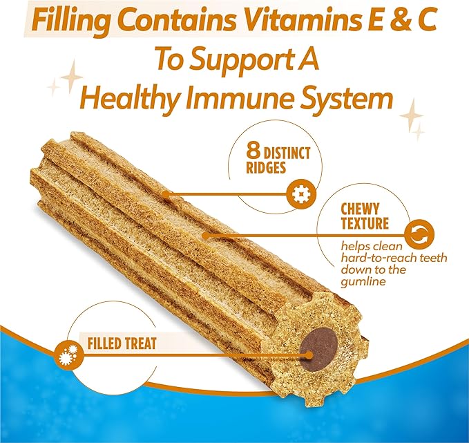 Dentalife Purina Plus Immune Support Chicken, Apple and Blueberry Flavor Large Dog Dental Chews