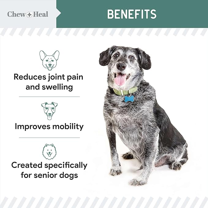 Glucosamine for Dogs Hip and Joint Supplement - 120 Soft Chews for Senior Dogs with Glucosamine, Chondroitin, MSM, Vitamin C, and Omegas - for Mobility, Cartilage, and Joint Health