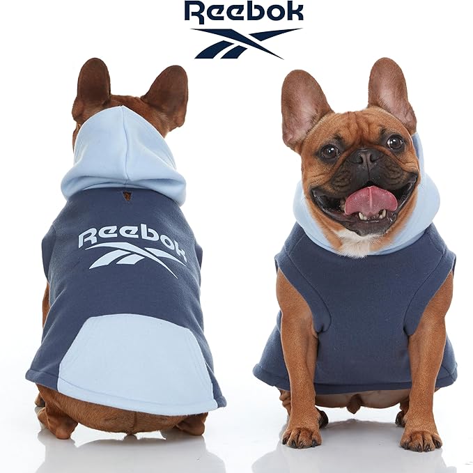 Reebok Dog Hoodie – Fleece Dog Sweater with Leash Hole, Cold Winter Dog Sweatshirt for Small Medium and Large Dogs, Premium Dog Fall Sweater Pullover Hoodie, Cozy Warm Perfect Dog Christmas Outfit