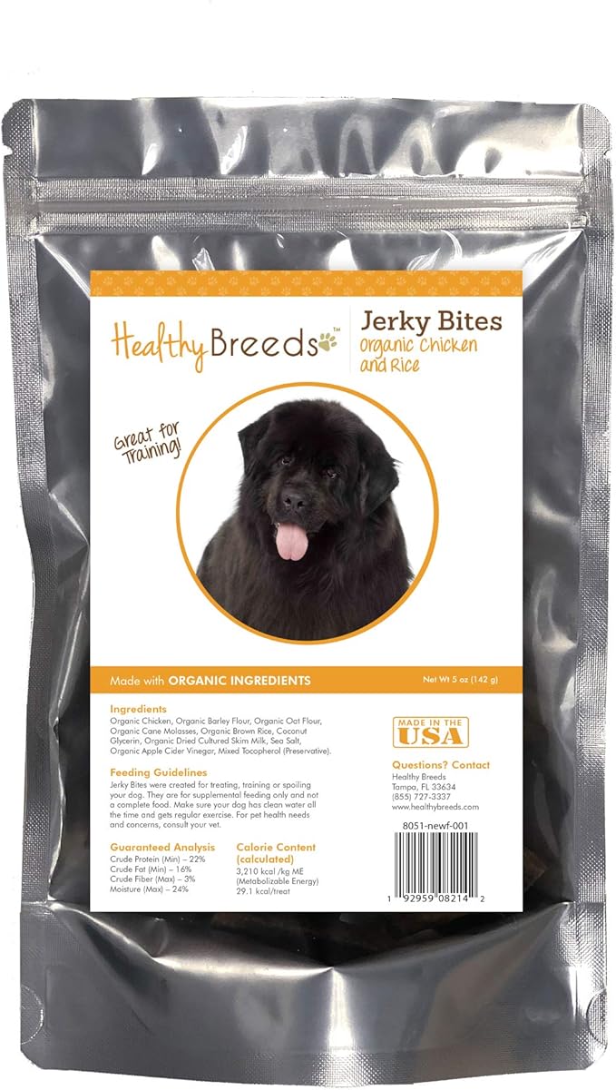 Healthy Breeds Newfoundland Jerky Bites Chicken & Rice Recipe Dog Treats 5 oz