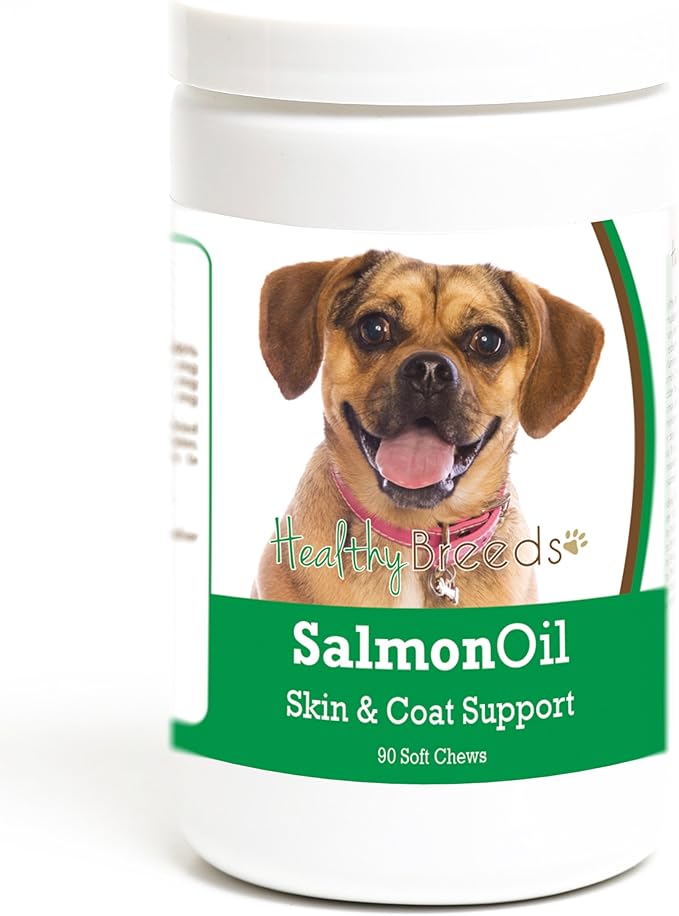 Healthy Breeds Puggle Salmon Oil Soft Chews 90 Count
