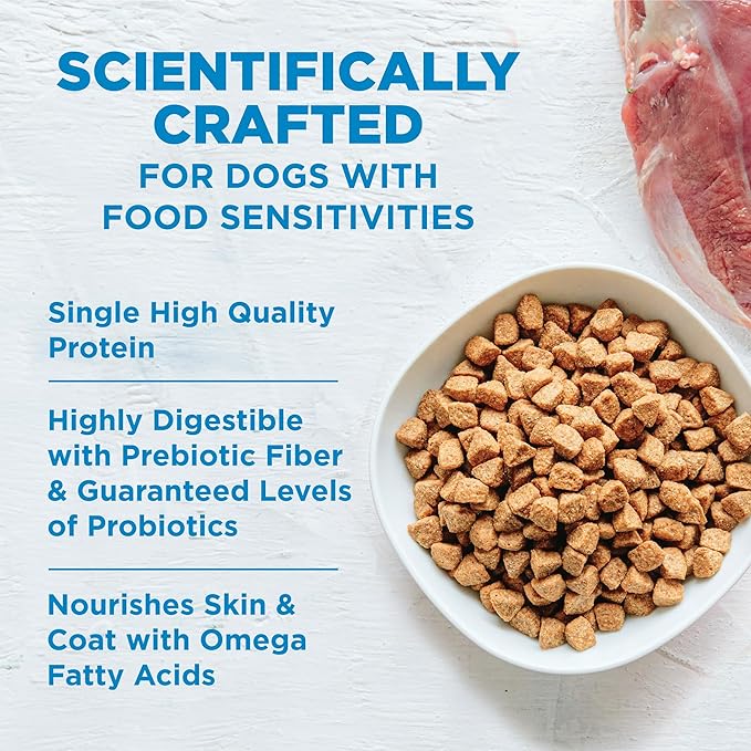 Wellness Simple Natural Limited-Ingredient Grain-Free Dry Dog Food, Easy to Digest for Sensitive Stomachs, Supports Skin & Coat (Lamb and Oatmeal, 26-Pound Bag)