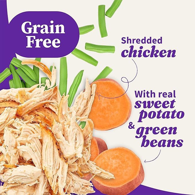 Halo Elevate Wet Dog Food, Grain Free, Smoky BBQ Shredded Chicken Stew with Sweet Potatoes & Green Beans, 12.7oz (Pack of 6)