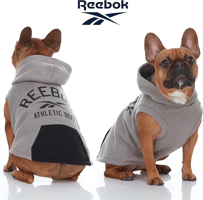 Reebok Dog Hoodie – Fleece Dog Sweater with Leash Hole, Cold Winter Dog Sweatshirt for Small Medium and Large Dogs, Premium Dog Fall Sweater Pullover Hoodie, Cozy Warm Perfect Dog Christmas Outfit