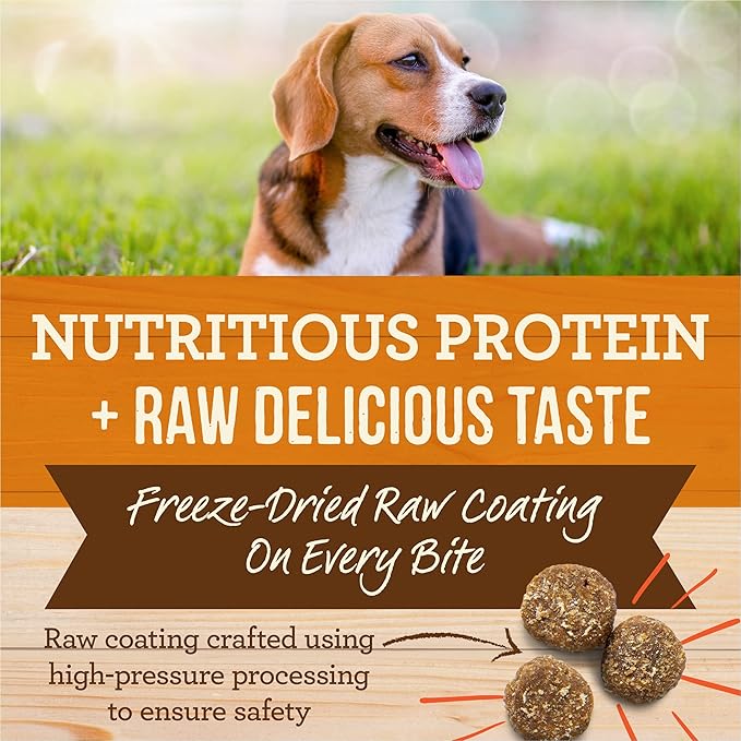 Merrick Healthy Grains Freeze Dried Raw Coated Kibble, Natural High Protein Dog Food, Chicken and Brown Rice - 22.0 lb. Bag
