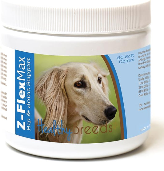 Healthy Breeds Saluki Z-Flex Max Hip and Joint Soft Chews 50 Count