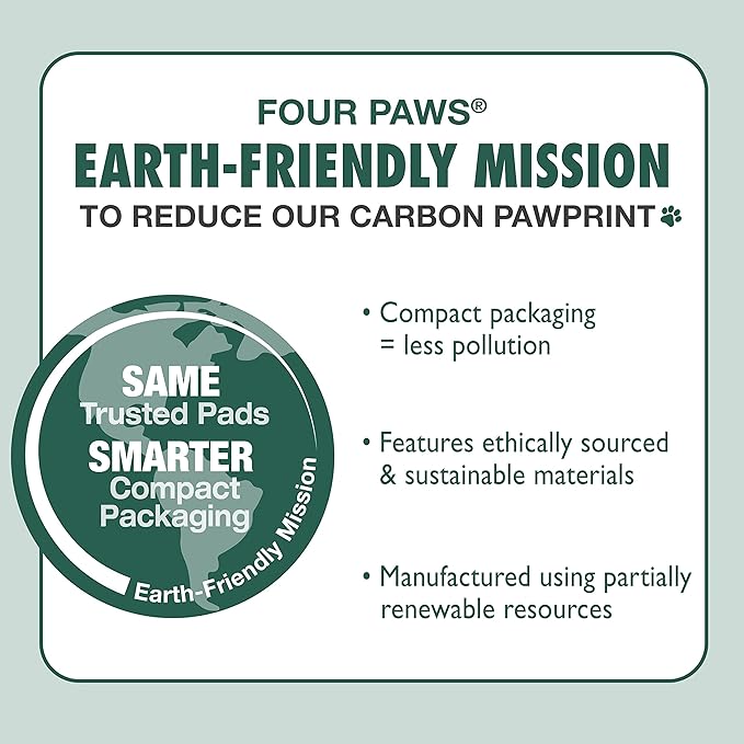 Four Paws Wee-Wee Odor Control with Febreze Freshness Pee Pads for Dogs of All Sizes, Leak-Proof Floor Protection Dog & Puppy Quilted Potty Training Pads, Spring Fresh Scent, 22" x 23" (10 Count)