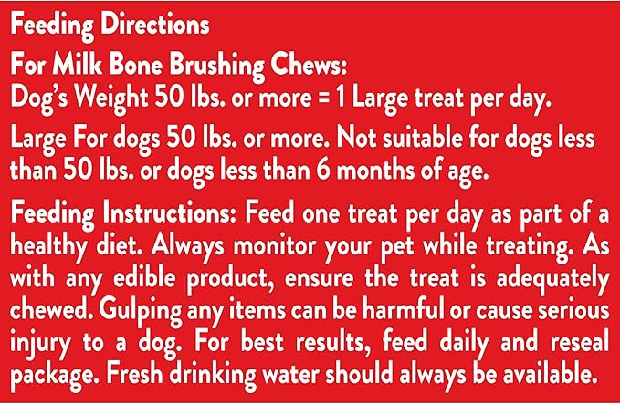 Milk-Bone Original Brushing Chews, 6 Large Daily Dental Dog Treats (Pack of 5) Scrubbing Action Helps Clean Teeth