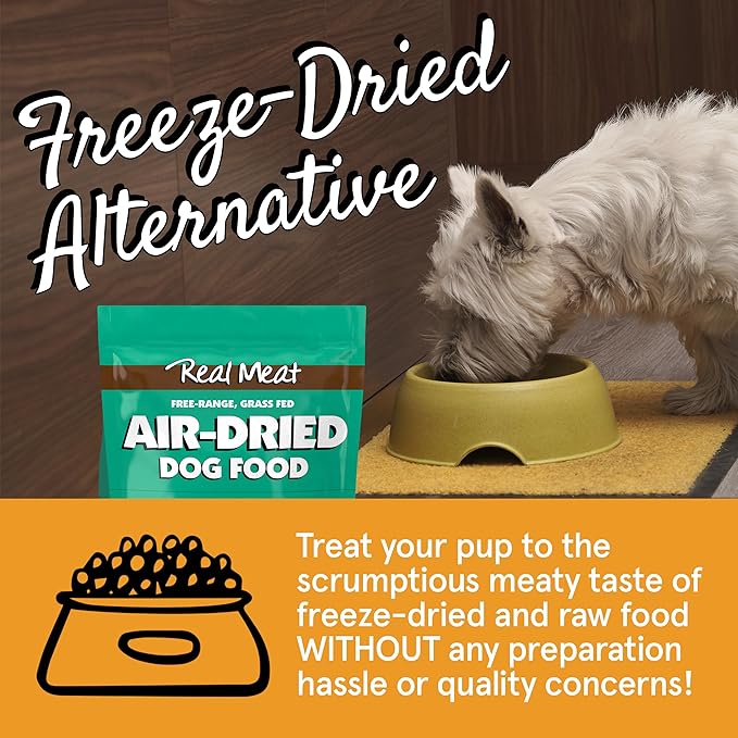 Real Meat Air Dried Dog Food w/Real USA Turkey - Four 5lb Bag of Grain-Free Real Meat Dog Food Sourced from Free-Range, Cage-Free Turkey - Digestible, All Natural, High Protein Turkey