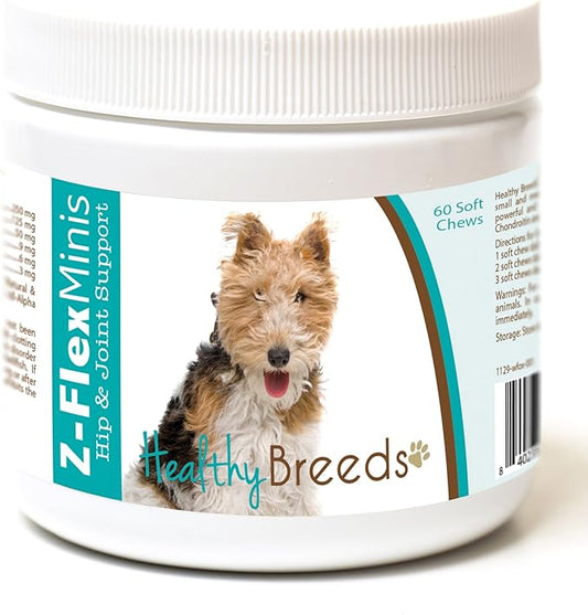 Healthy Breeds Wire Fox Terrier Z-Flex Minis Hip and Joint Support Soft Chews 60 Count