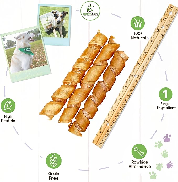 Nature Gnaws - Beef Collagen Chews for Dogs - Premium Natural Beef Hide Bones - Long Lasting Bully Stick Alternative Chew Treats for Aggressive Chewers