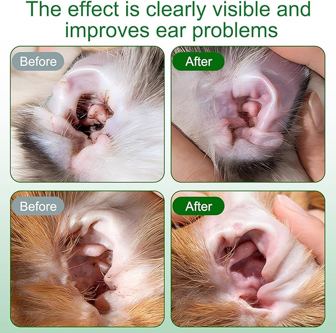 Finger Ear Wipes for Dogs 50 Counts, Ear Finger Wipes for Dogs & Cats, Dog Ear Wipes, Clean Earwax & Dirt, Soothing Odor, Pet Ear Cleaning Pads, Gently Non-Irritating