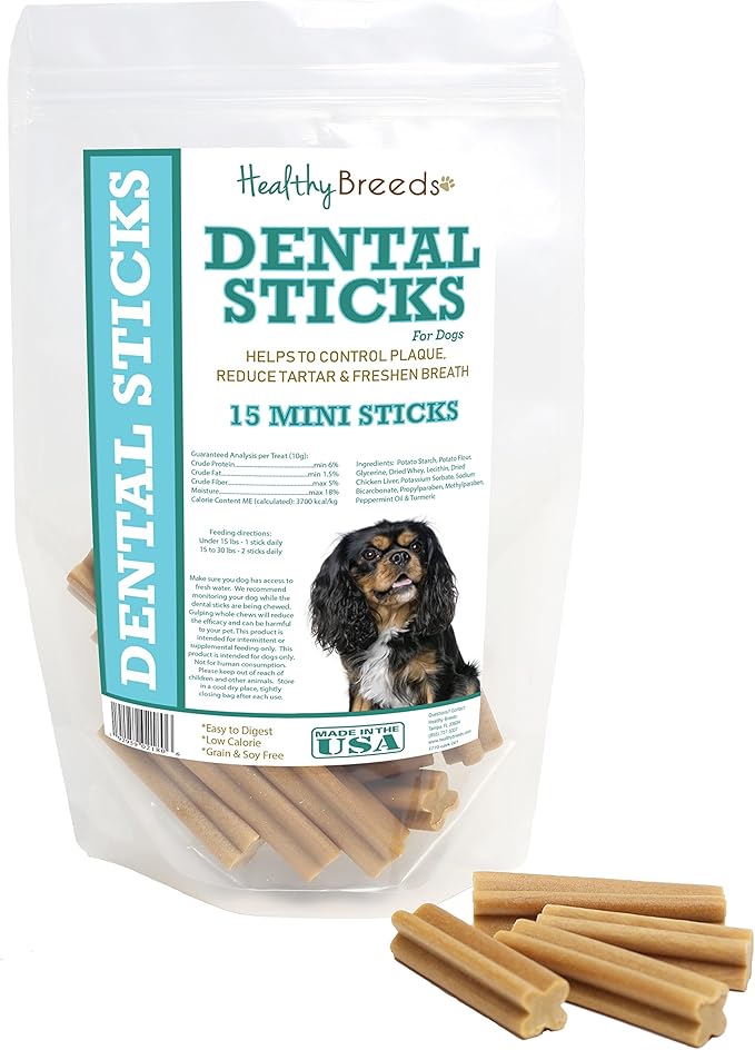 Healthy Breeds Cavalier King Charles Spaniel Dental Sticks Minis 15 Count