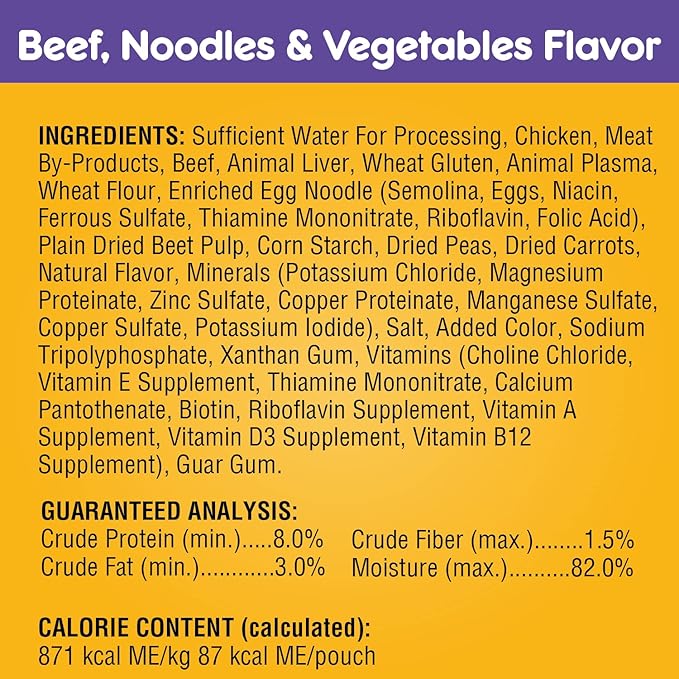 Pedigree Choice CUTS in Gravy Adult Soft Wet Dog Food, 48 Pouch Variety Pack, 3.5 oz. Pouches