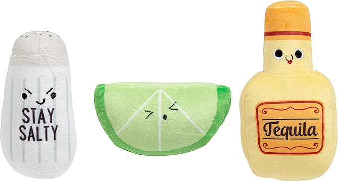 Pearhead Pet Toys, Plush Dog Squeaker Toys and Cat Teaser Toys, Dog Owner and Cat Owner Pet Toy Sets, Must Have Pet Accessories for Pet Owners