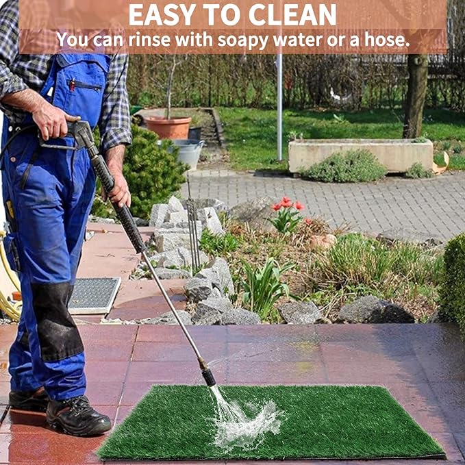 Fake Grass for Dog to Pee on, Artificial Grass for Dogs Indoor/Outdoor Potty, Grass Turf Mats for Puppy PeetTraining Dog Pee Pads (Replacement Grass, 20"x25")