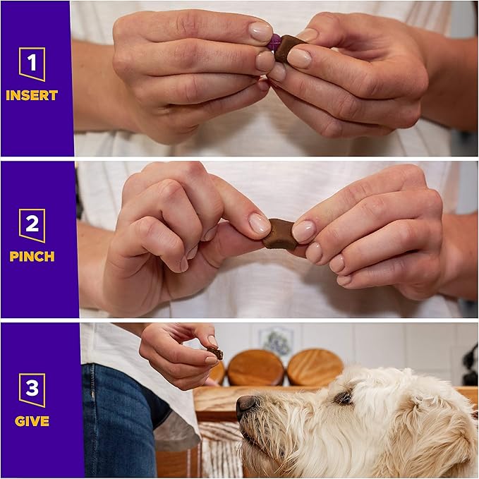 VETRISCIENCE Pinchers Pill Hiding Dog Treats with Probiotics - Wrap Pills, Capsules and Tablets - Makes Giving Medication Easy