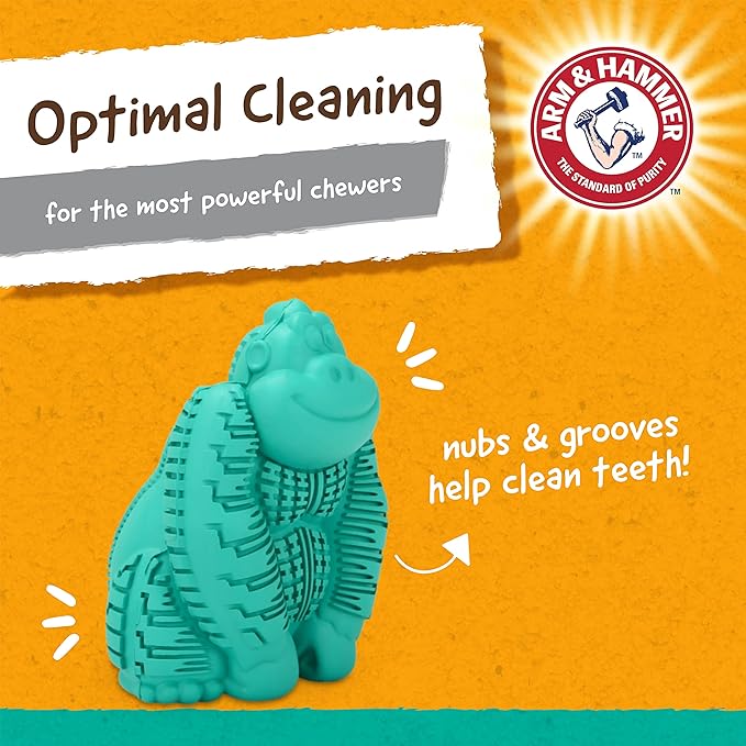 Arm & Hammer for Pets Super Treadz Dental Chew Toy for Dogs, Blowfish and Gorilla Bundle | Dog Dental Toys from Arm and Hammer | Dog Chew Toys, Gorilla Treadz, Blowfish Treadz | Dental Toys for Dogs