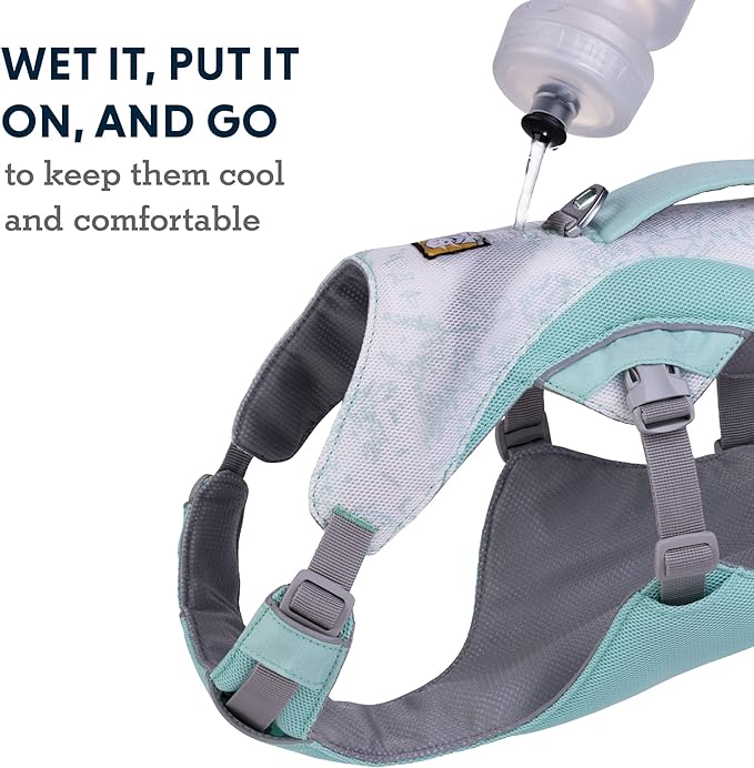 Ruffwear, Swamp Cooler Dog Harness, Lightweight with Evaporative Cooling for Hot Weather, Sage Green, Medium