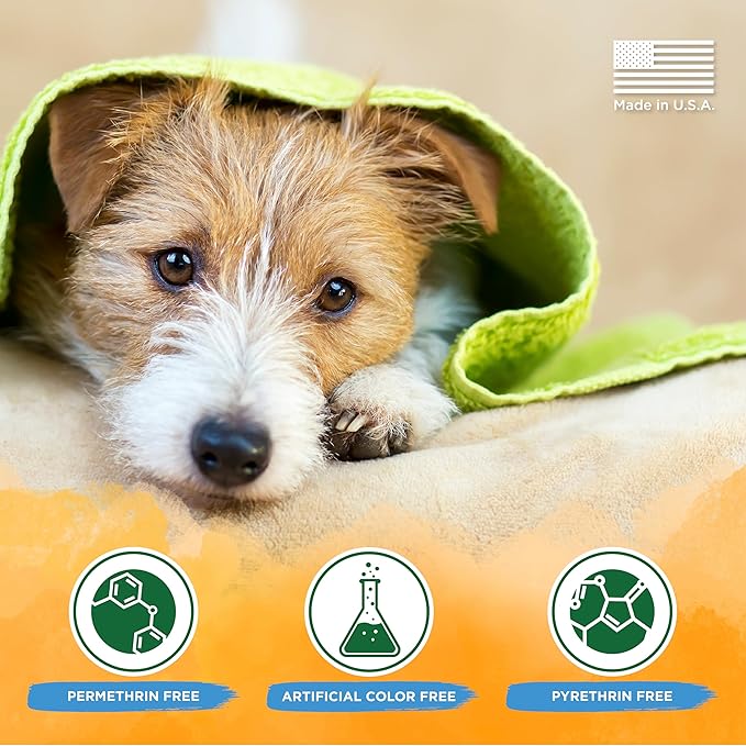 Natural Flea & Tick Soothing Shampoo & Bedding Spray Bundle | Flea & Tick Prevention | Dog Shampoo | Flea & Tick Treatment Protects & Repels | Made in The USA