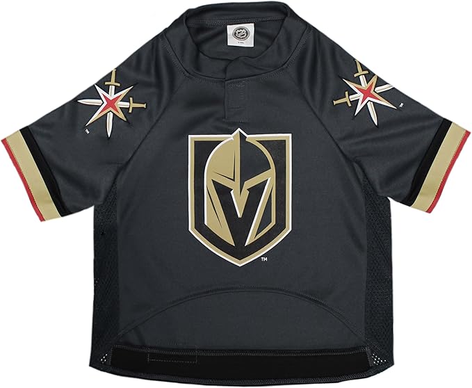 Pets First NHL Las Vegas Golden Knights Jersey for Dogs & Cats, X-Small. - Let Your Pet Be A Real NHL Fan!