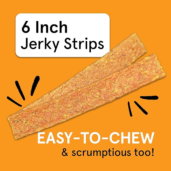 Real Meat Venison & Chicken Jerky Dog Treats - 8 Air-Dried Strips of Jerky Treats for Dogs - Grain-Free Jerky Treats Dog Snacks Made up of 95% Human-Grade, All-Natural, & Free-Range Chicken & Venison