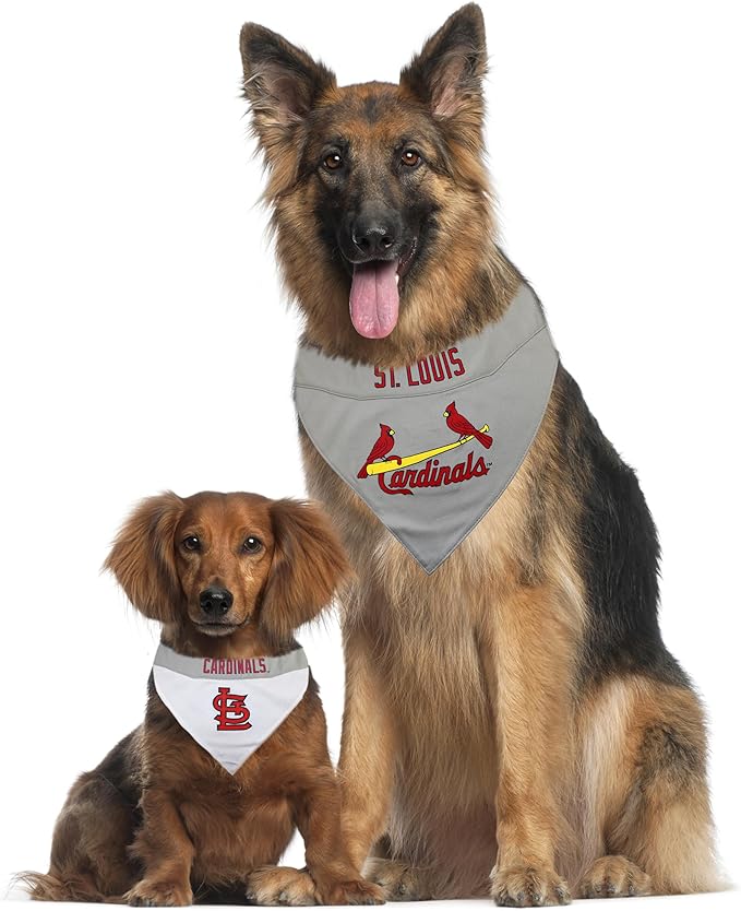Pets First SLC-3217-S-M MLB Saint Louis Cardinals Reversible Pet Bandana, Small/Medium, MLB Team Color