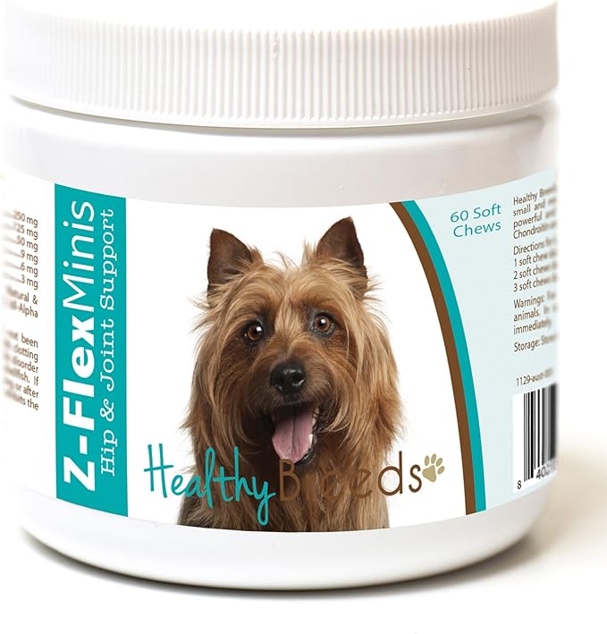 Healthy Breeds Australian Terrier Z-Flex Minis Hip and Joint Support Soft Chews 60 Count