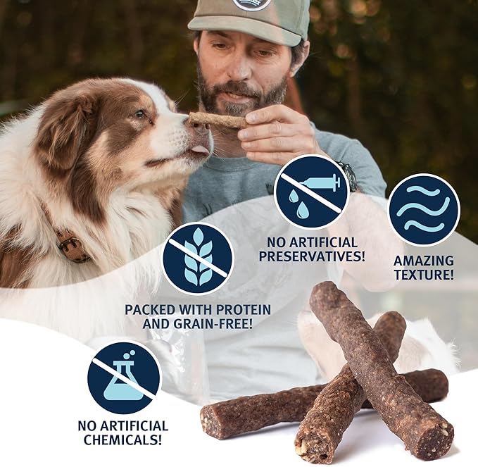 Mon Ami Beef Meat Sticks for Dogs with Farm Fresh Vegetables (11 Oz) – Human Grade Dog Treats with Superfoods - Training Treats for Dogs - Healthy Dog Treats for Small, Medium and Large Dogs