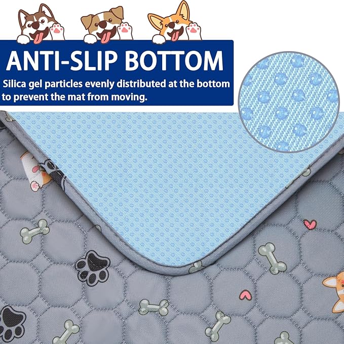 Washable Pee Pads for Dogs - Super Absorbent Reusable Puppy Pads 2Pack 41''x41'' Waterproof Dog Pee Pads Non-Slip Whelping Pads Leakproof Urine Pet Training Pads for Potty Wshable Puppy Pads