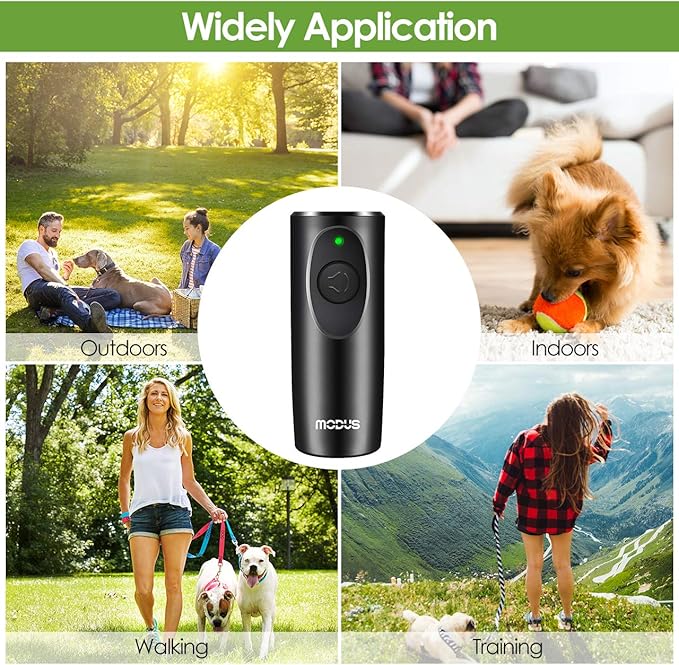MODUS Anti Barking Device, Dog Barking Deterrent Devices,Dog Trainer,16.4 Ft Large Control Range,Safe to Use,Indoor & Outdoor,Battery Included