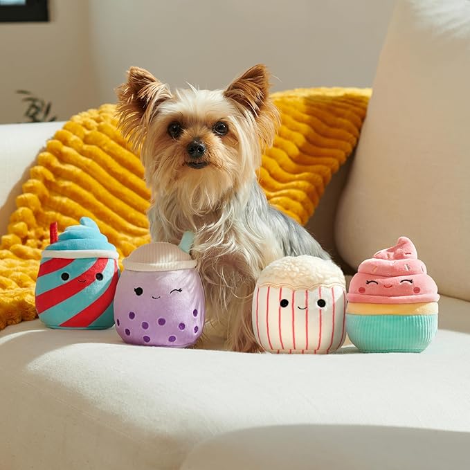 Squishmallows Original 3.5-Inch Snacks and Sweets Dog Toy 4-Pack - Small Ultrasoft Official Plush Pet Toys - Amazon Exclusive