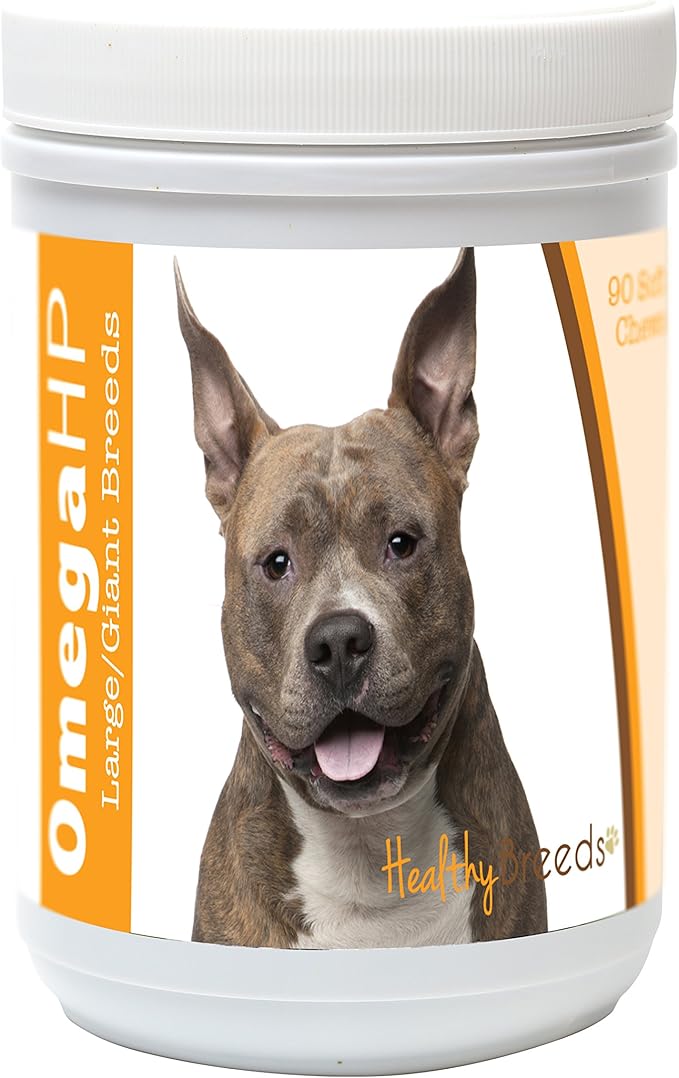 Healthy Breeds American Staffordshire Terrier Omega HP Fatty Acid Skin and Coat Support Soft Chews 90 Count