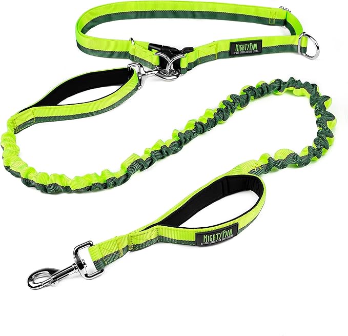 Mighty Paw Hands Free Dog Leash | Bungee Waist Leash for Dog Walking. Dog Running Leash Hands Free. Hands Free Leash for Large Dogs, Medium & Small Dogs. Dog Leash Waist Belt (36" - 48") Up To 150 lbs