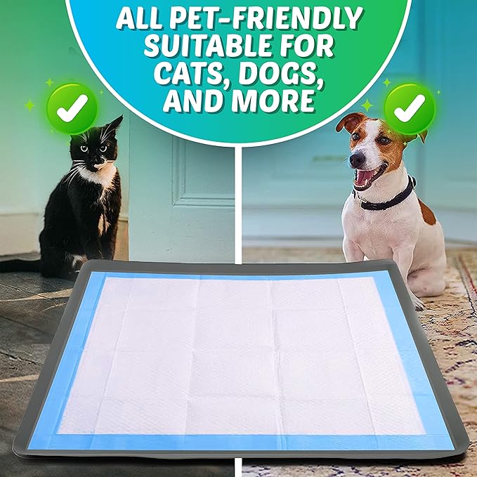 Skywin Dog Pad Holder Tray for 27.5 x 44 Inches Training Pads (Grey) - Easy to Clean and Store Perfect for Dog Potty Tray – Silicon Wee Wee Pad Holder, No Spill Pee Pad Holder for Dogs
