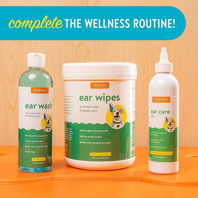 Ear Care Pro Solution for Dogs | Effective Antiseptic Ear Care Solution (8oz) for Pets | Non-Stinging, Alcohol-Free Formula to Remove Dirt and Build-Up | Promotes Clean and Healthy Ears