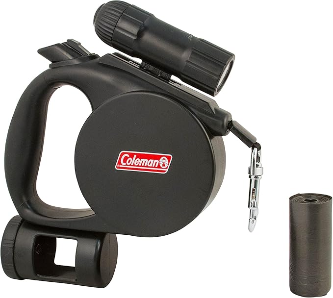 Coleman 3-in-1 Pet Retractable Leash, Black