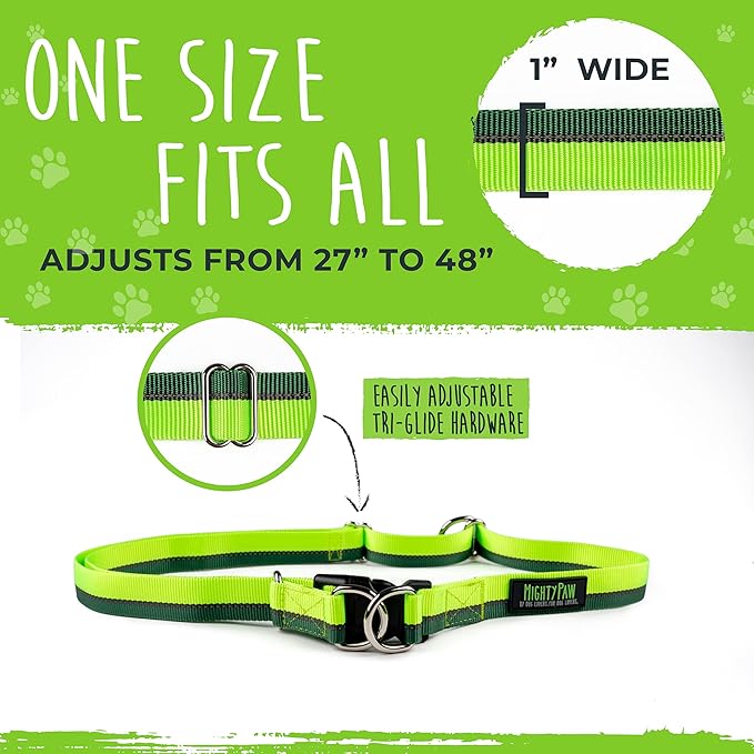 Mighty Paw Hands Free Dog Leash | Bungee Waist Leash for Dog Walking. Dog Running Leash Hands Free. Hands Free Leash for Large Dogs, Medium & Small Dogs. Dog Leash Waist Belt (36" - 48") Up To 150 lbs