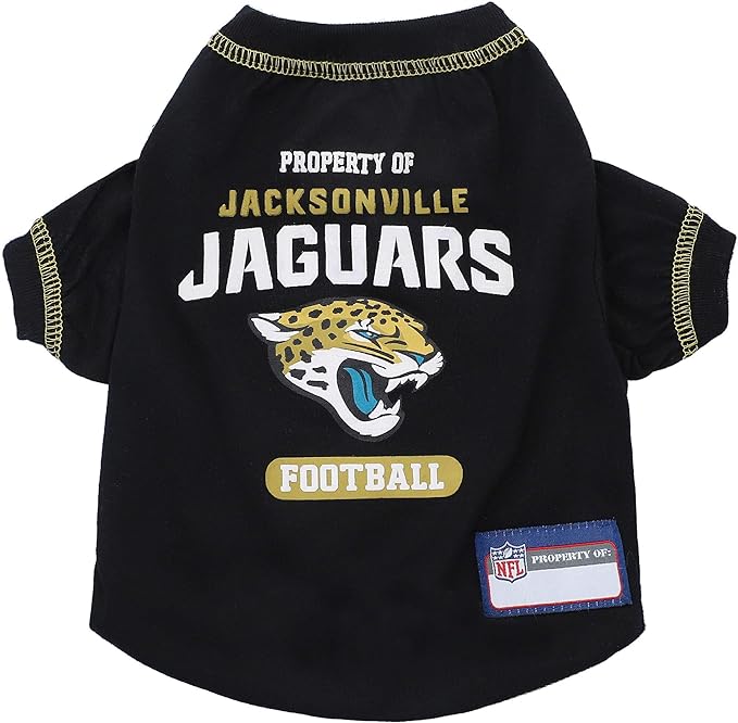NFL PET SHIRT for Dogs & Cats - JACKSONVILLE JAGUARS Dog T-Shirt, X-Large. - Cutest Pet Tee Shirt for the real sporty pup