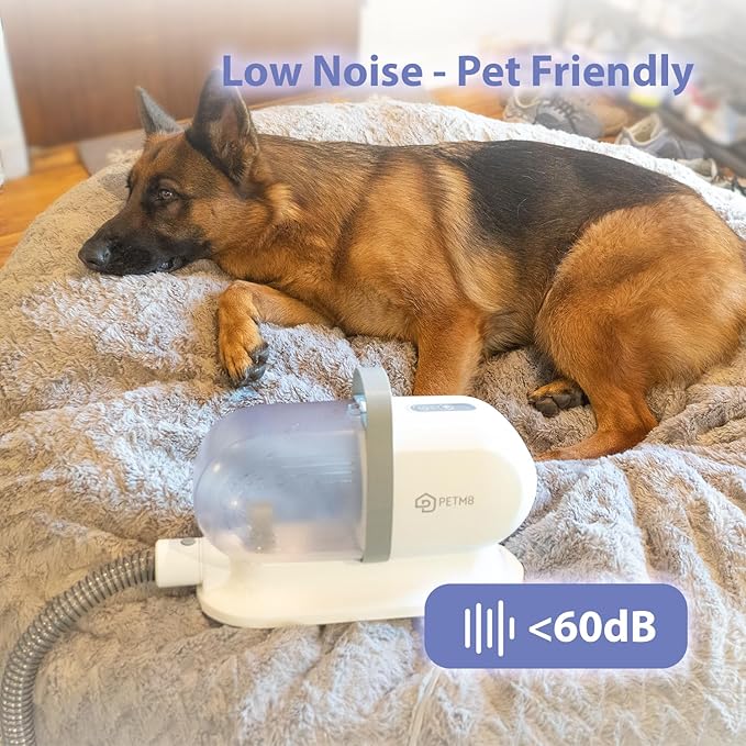 Professional Dog Grooming Kit,Pet Hair Vacuum Suction 99%,Electric Clippers with 5 in1 Grooming Kits for Shedding Grooming Home Cleaning,2L Dust Cup,Quiet,Pet Friendly