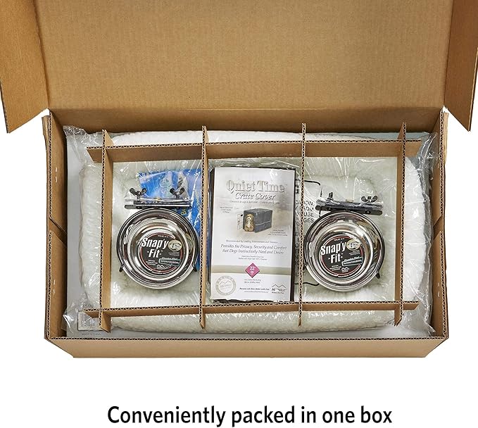 MidWest iCrate Starter Kit for X-Small Dogs - 22" Crate With Bed, Bowls & Cover For Pets Under 12 lbs