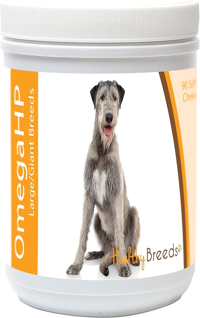 Healthy Breeds Irish Wolfhound Omega HP Fatty Acid Skin and Coat Support Soft Chews 90 Count